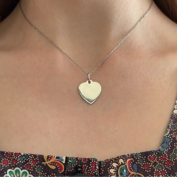 Sterling Jewelry - Sterling Silver Engravable Heart Pendant